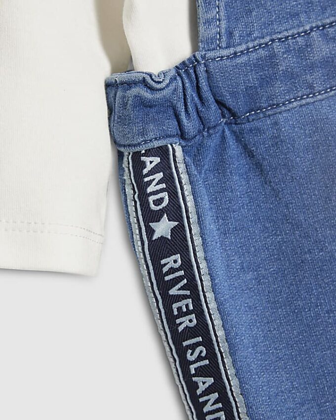 Baby Boys Blue Bear Dungarees