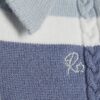 Baby Boys Blue Knitted Stripe Polo Shirt Set