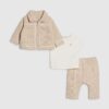Baby Boys Cream 3 Piece Shacket Set