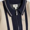Baby Boys Cream Blocked Zip Through Knit Set