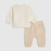 Baby Boys Cream Super Cute Bear Sweat Set