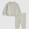 Baby Boys Green Knitted Stripe Polo Shirt Set