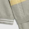 Baby Boys Green Knitted Stripe Polo Shirt Set