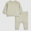 Baby Boys Khaki Bear Pocket Sweatshirt Set
