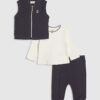 Baby Boys Navy Quilted Gilet Set