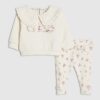 Baby Girl Cream Ditsy Bear Sweatshirt Set