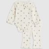 Baby Girls Cream Floral Bodysuit Set