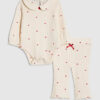 Baby Girls Cream Heart Bodysuit Set