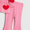 Baby Girls Pink 3D Heart Sweatshirt Set