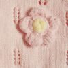 Baby Girls Pink Broderie Daisy Knit Top Set