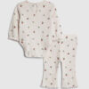 Baby Girls Pink Floral Bodysuit Set