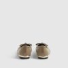 Beige Bow Ballet Pumps