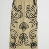 Beige Embroidered Beach Maxi Skirt