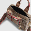 Beige Jacquard Monogram Bowler Bag