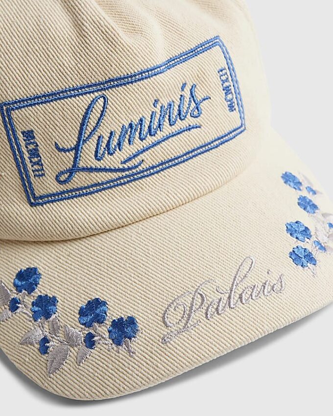 Beige Luminis Floral Cap