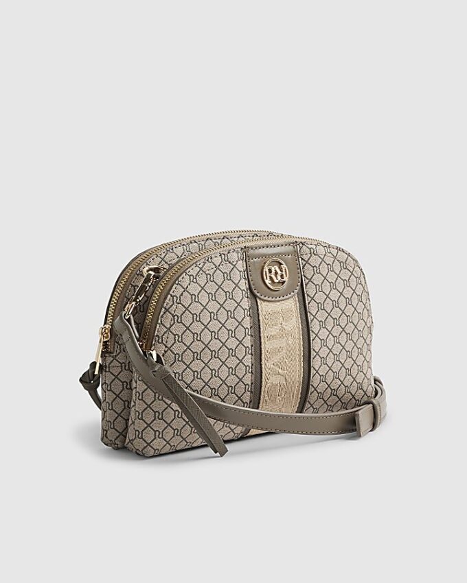 Beige Monogram Crossbody Bag