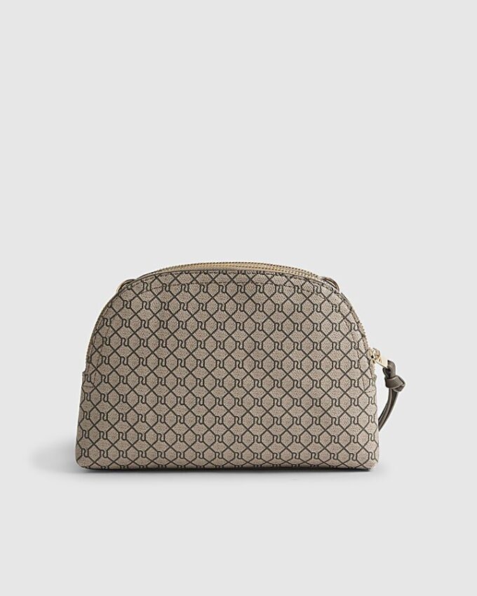 Beige Monogram Crossbody Bag