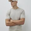 Beige Muscle Fit T-Shirt