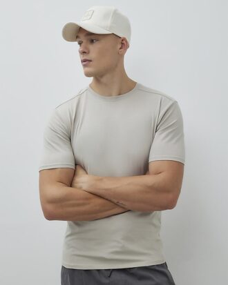 Beige Muscle Fit T-Shirt