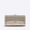 Beige Patent RI Monogram Panelled Purse