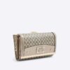 Beige Patent RI Monogram Panelled Purse