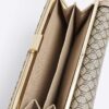 Beige Patent RI Monogram Panelled Purse
