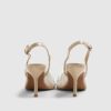 Beige Perspex Pointed Court Heels