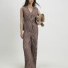 Beige Plisse Waistcoat