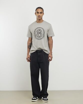 Beige Regular Fit 8 T-Shirt
