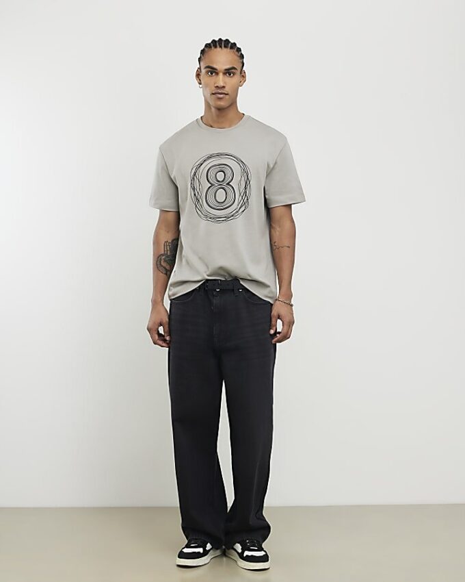 Beige Regular Fit 8 T-Shirt