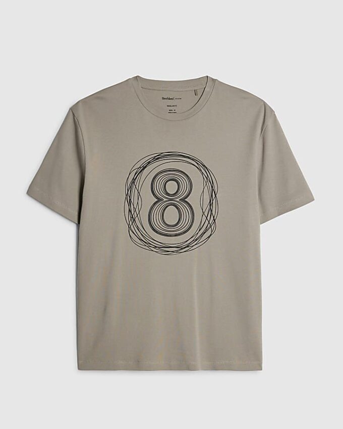 Beige Regular Fit 8 T-Shirt