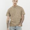 Beige Regular Fit Stripe T-Shirt