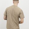 Beige Regular Fit Stripe T-Shirt