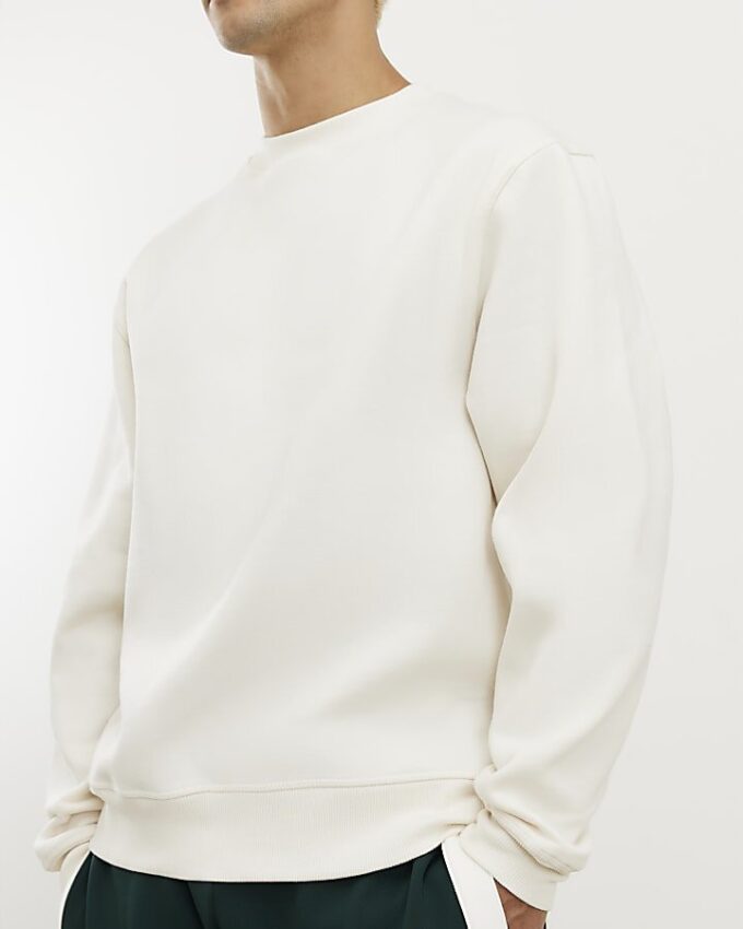 Beige Regular Fit Sweatshirt