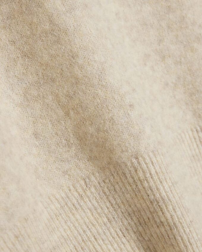 Beige Short Sleeve Tipped Jumper