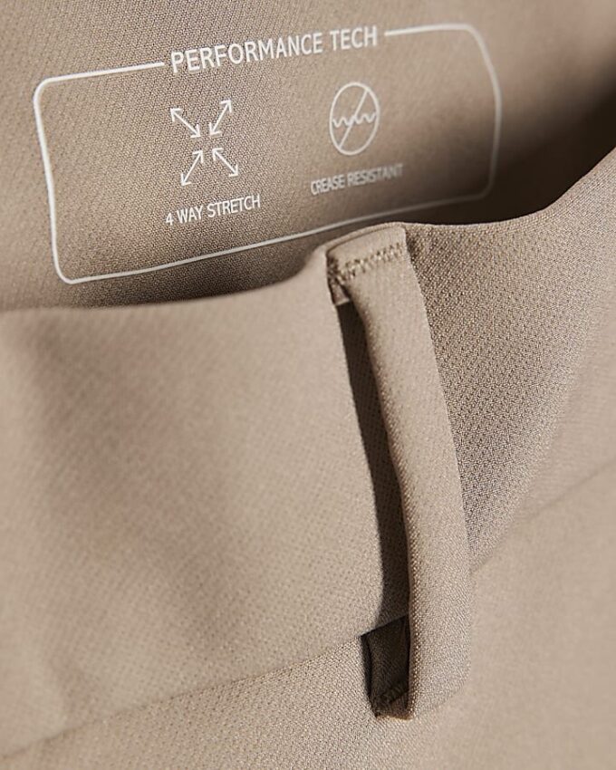 Beige Skinny Fit Trousers