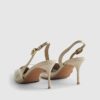 Beige Sliced Perspex Slingback Court Heels