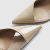 Beige Sliced Perspex Slingback Court Heels