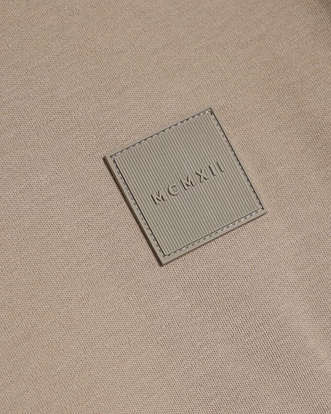 Beige Slim Fit MCMXII Badge T-Shirt