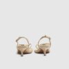 Beige Suede Toe Thong Heeled Sandals