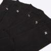 Black 5 Pack Metallic Embroidered RI Socks