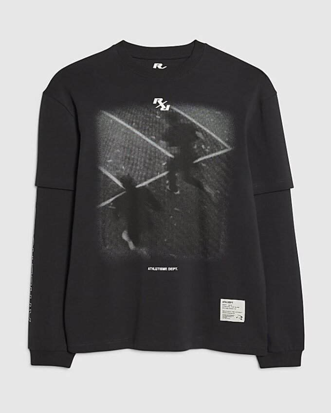 Black Athletisme Dept Double Layered T-Shirt