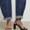 Black Barely There Heeled Sandals