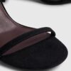 Black Barely There Heeled Sandals
