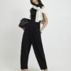 Black Barrel Leg Trousers
