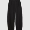 Black Barrel Leg Trousers