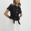 Black Boucle Hybrid Mini Dress