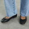 Black Bow Ballet Pumps