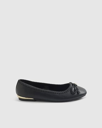 Black Bow Ballet Pumps
