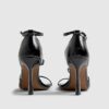 Black Buckle Strap Heeled Sandals